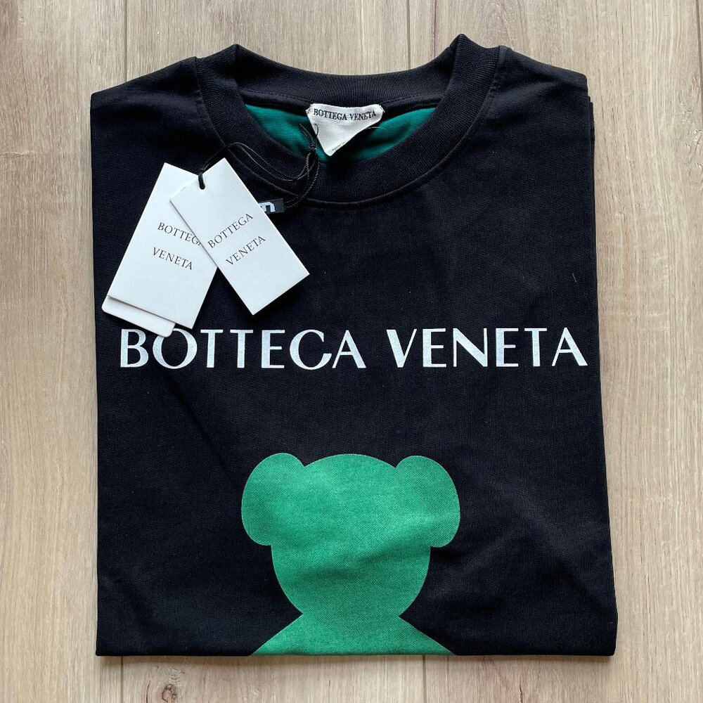 XXL Bottega Veneta Black Cotton T-Shirt Men's Short Sleeve